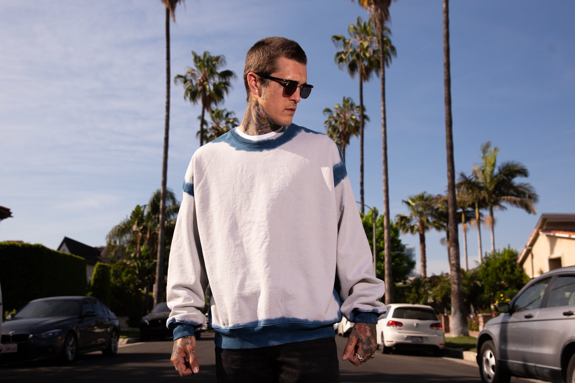 Garment Dyed Drop Shoulders Sweatshirt - Essentials Made