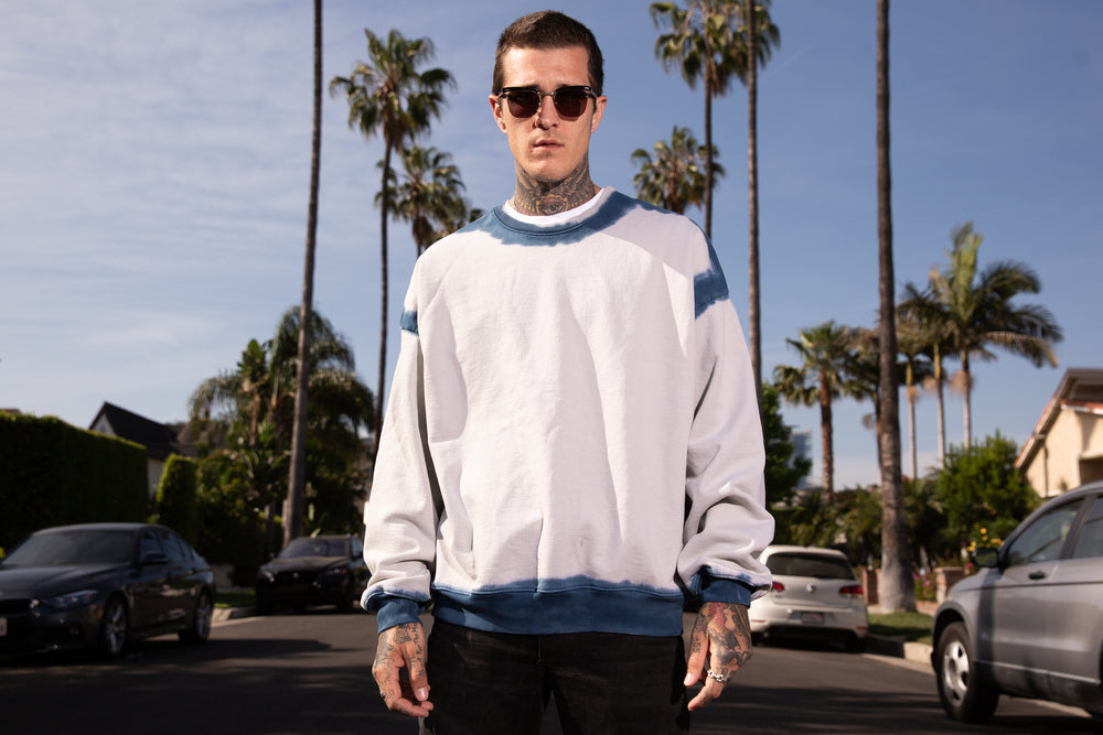 garment-dyed 100% cotton sweatshirt made in Los Angeles