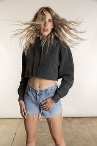 women crop hoodie