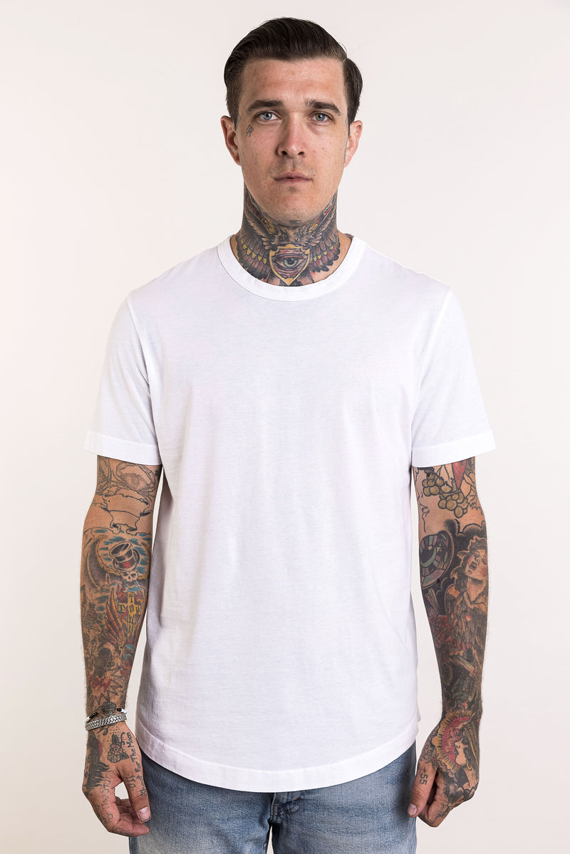 Men's Curved Hem Tee in Lightweight Jersey